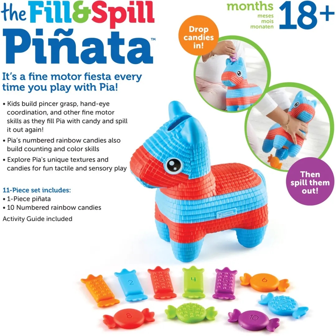 Learning Resources Pia de Fill & Spill Piñata - Meerkleurig