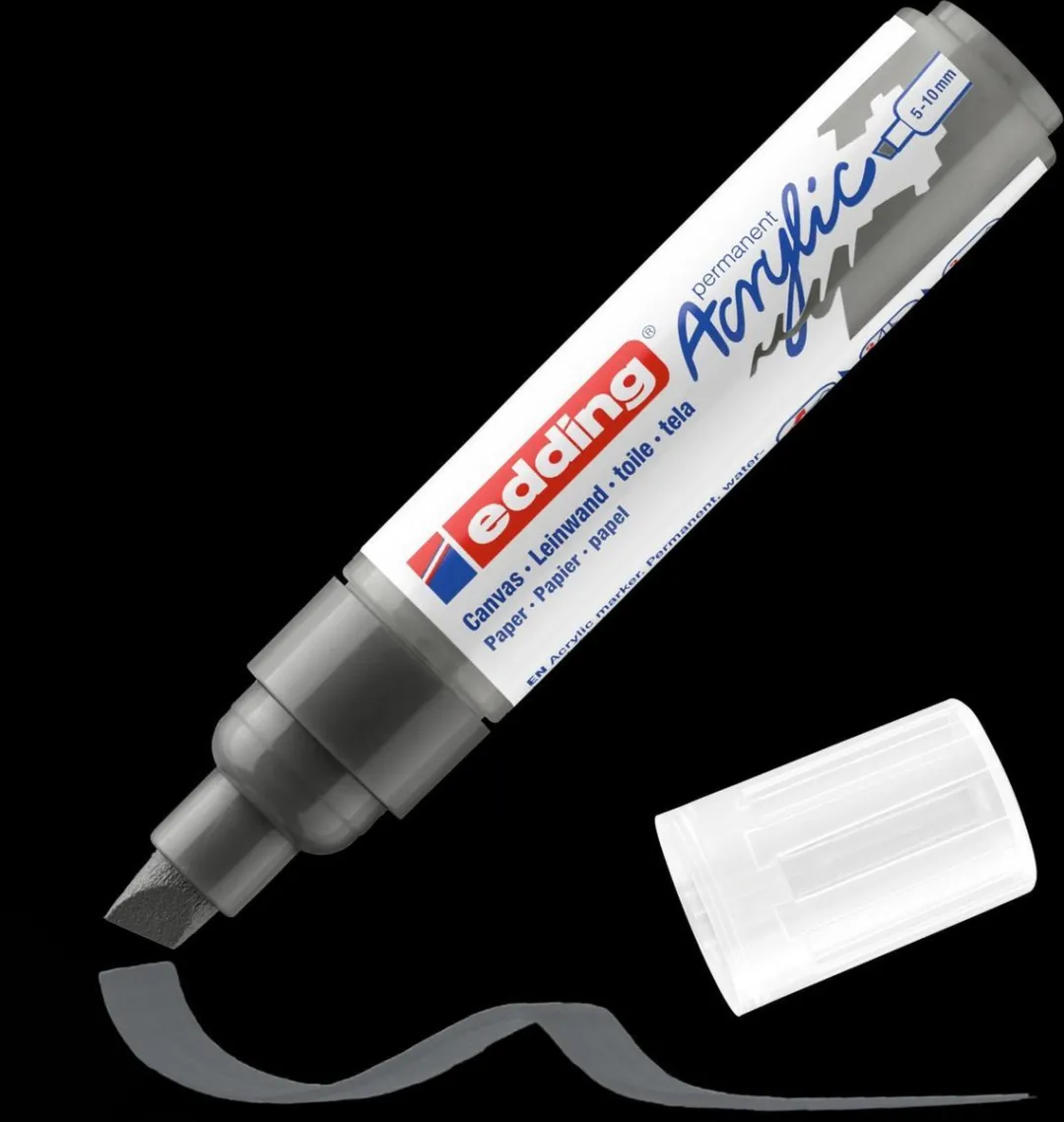 edding 5000 Acrylmarker Antraciet - afbeelding 3 van 3