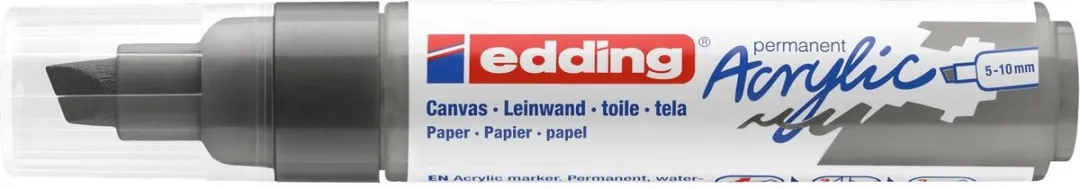 edding 5000 Acrylmarker Antraciet - afbeelding 2 van 3