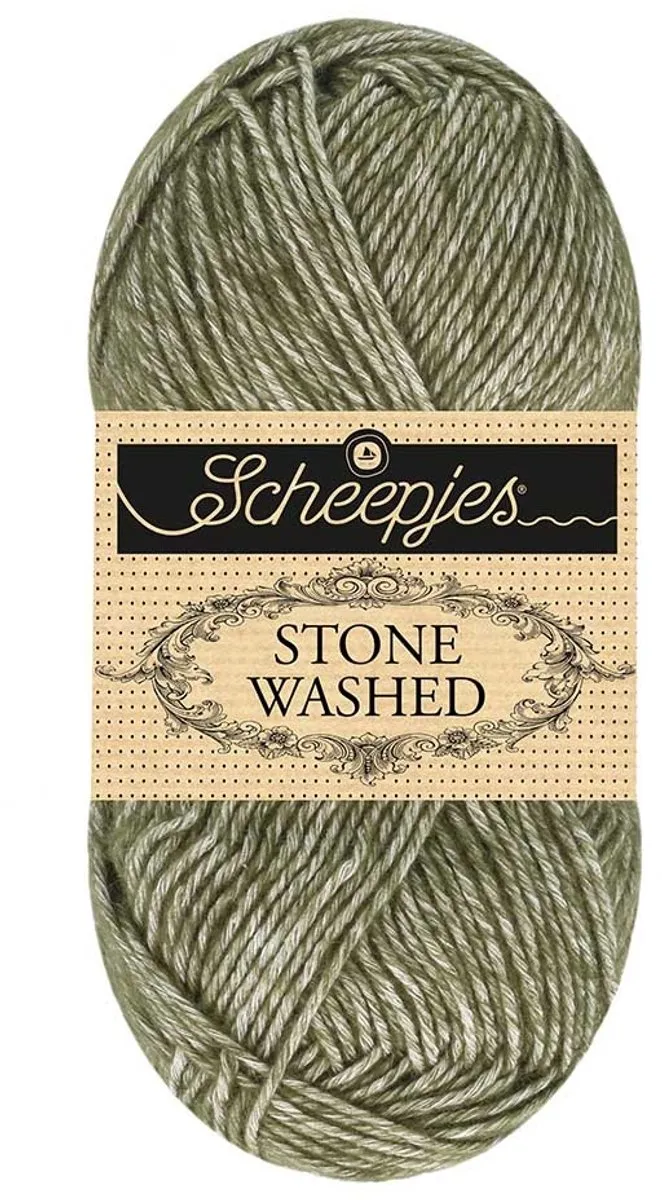 Scheepjes Stone Washed Haakgaren 851 Chlorite Green