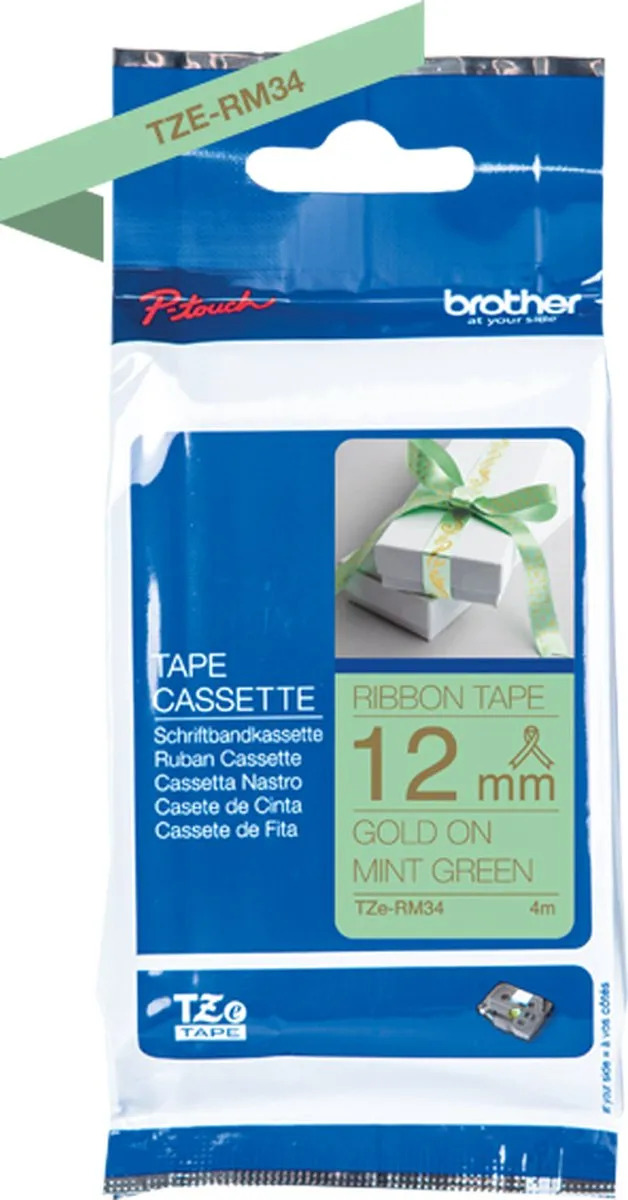 Brother TZE-RM34 Printerlint - Goud