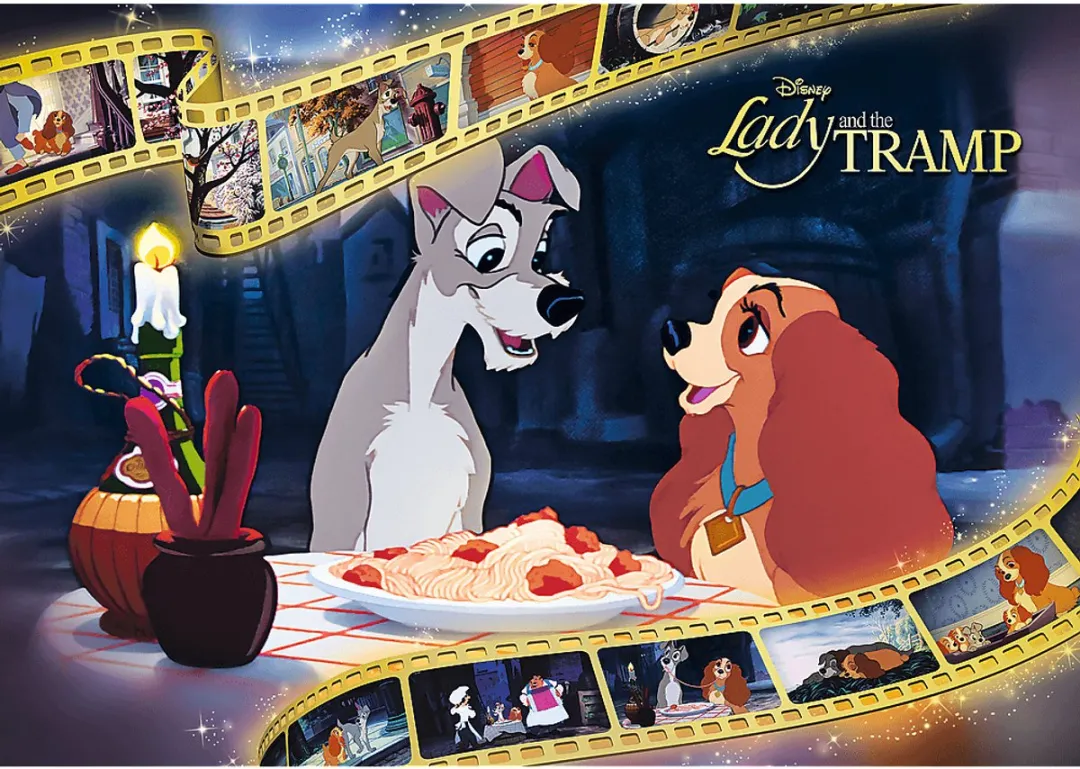 Trefl Disney Lady and the Tramp Legpuzzel 1000 Stuks - Multicolor