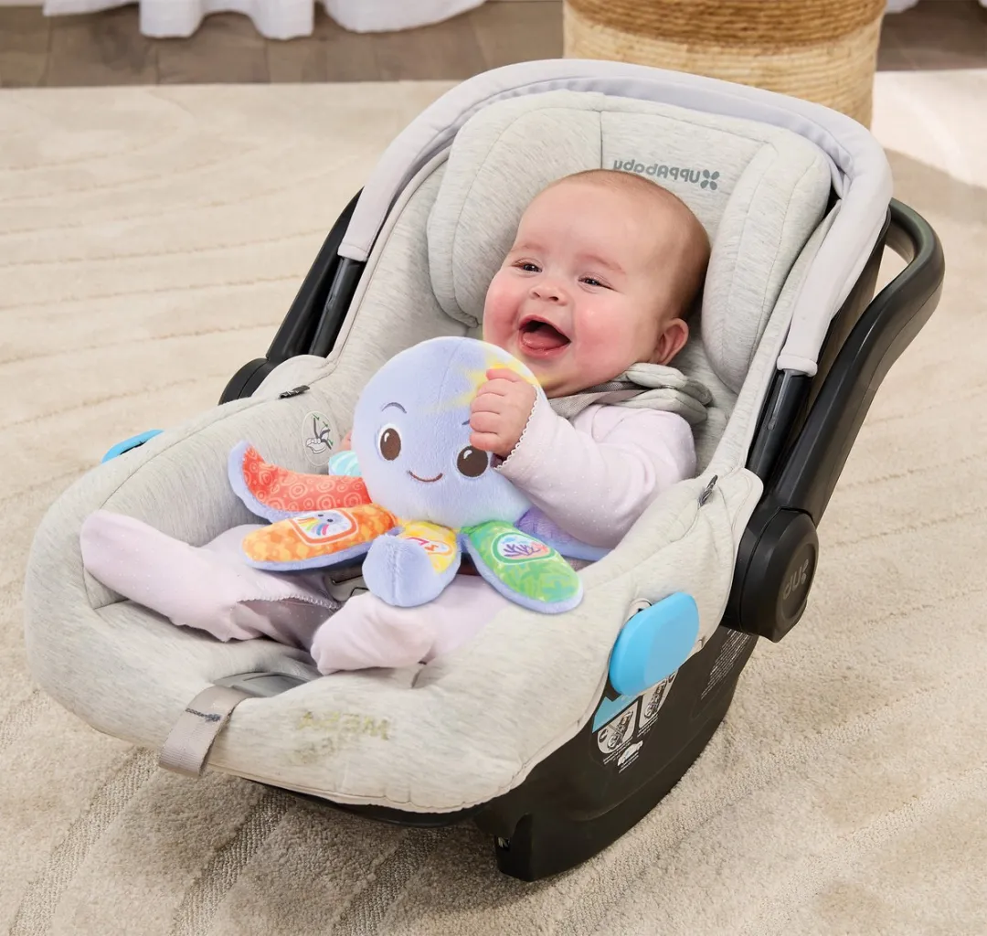 VTech Baby Knuffel Octopus - Interactieve Speelgoedknuffel - 15 Melodietjes & 3 Liedjes - Multi