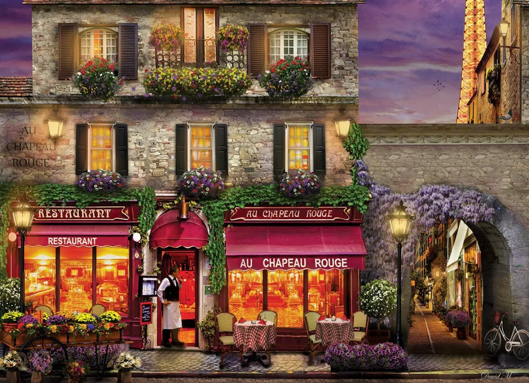 Eurographics Het Rode Hoed Restaurant Parijs Legpuzzel 1000 Stuks - Meerkleurig