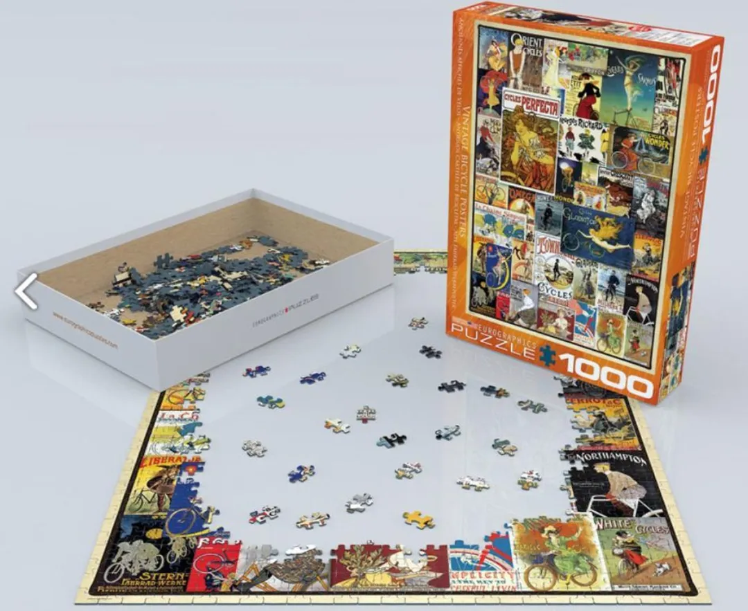 Eurographics Vintage Bicycle Posters Legpuzzel 1000 Stuks - Meerkleurig