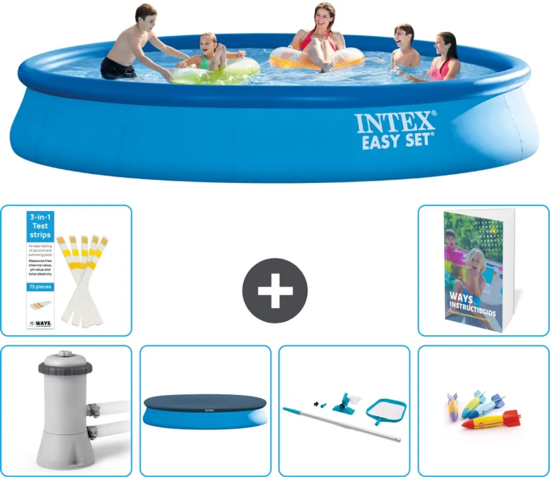 Intex Easy Set Zwembad 457x84cm Blauw