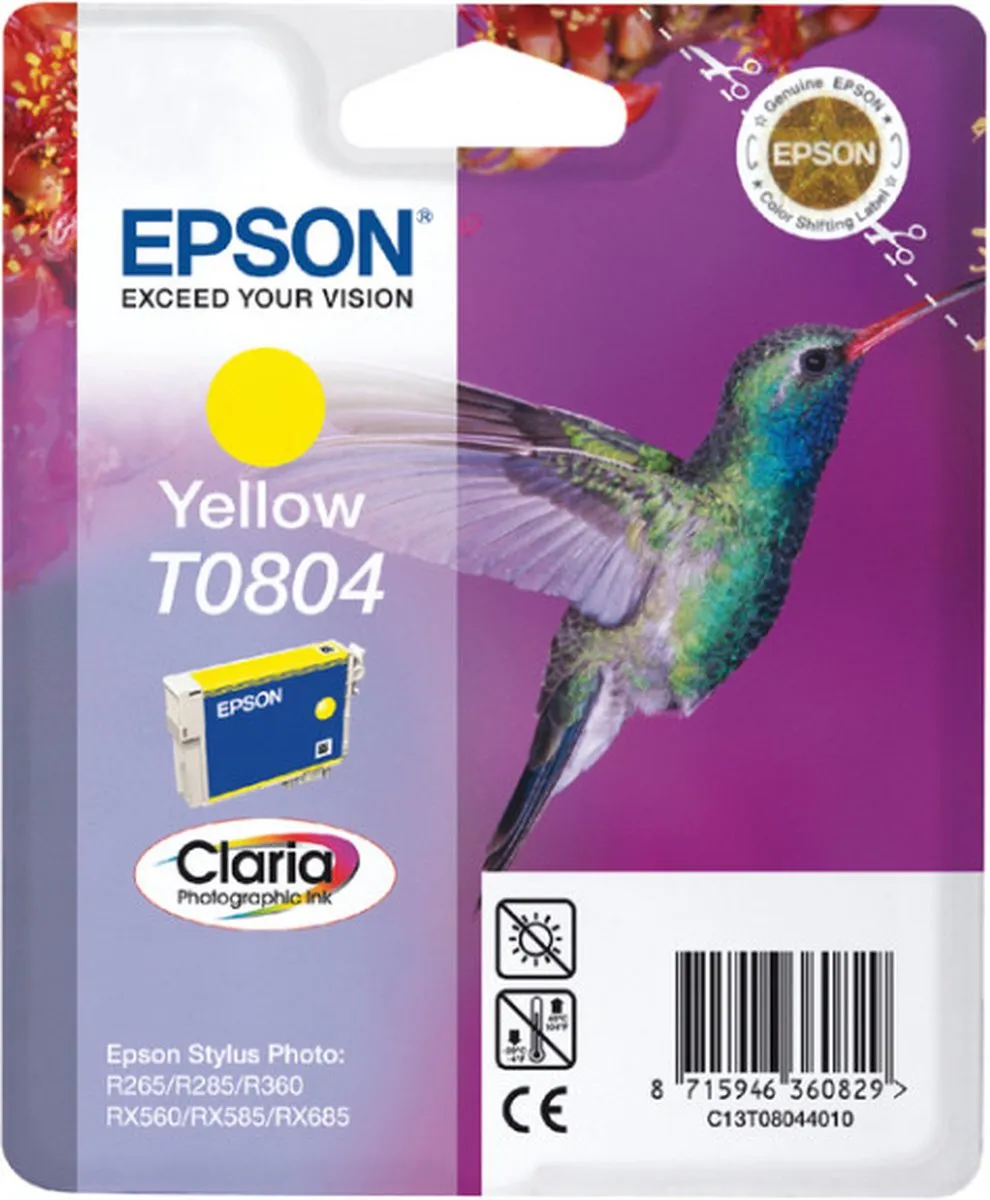 Epson T0804 Inktcartridge Geel - 250 pagina's