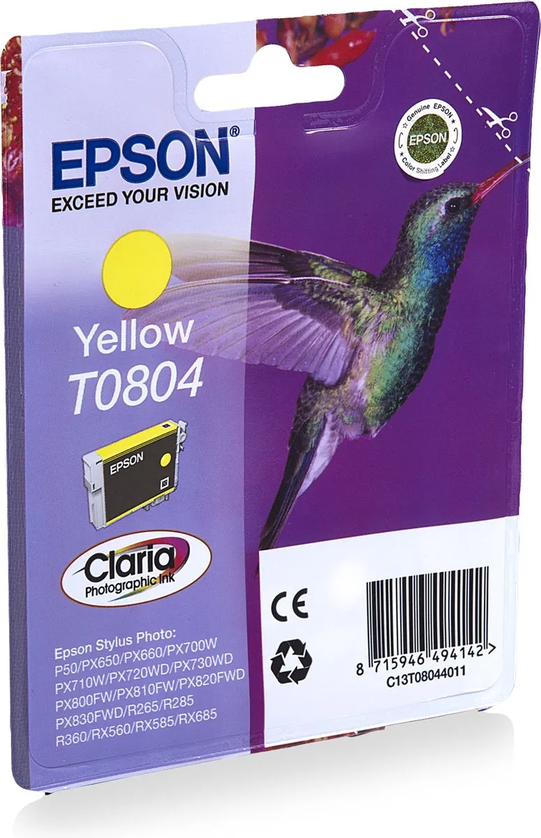 Epson T0804 Inktcartridge Geel