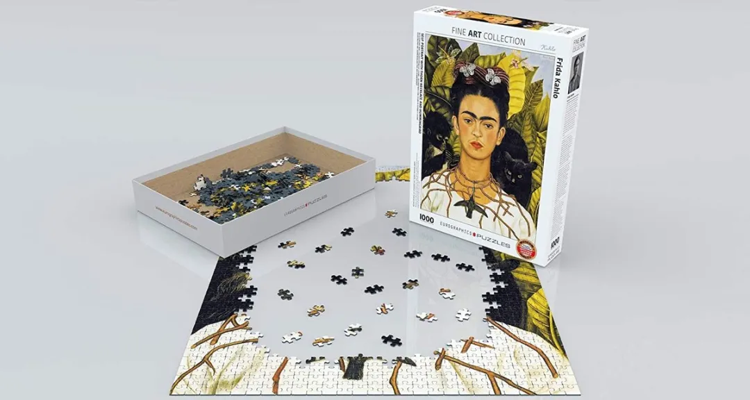 Eurographics Frida Kahlo Zelfportret met Doornenketting Legpuzzel 1000 Stuks