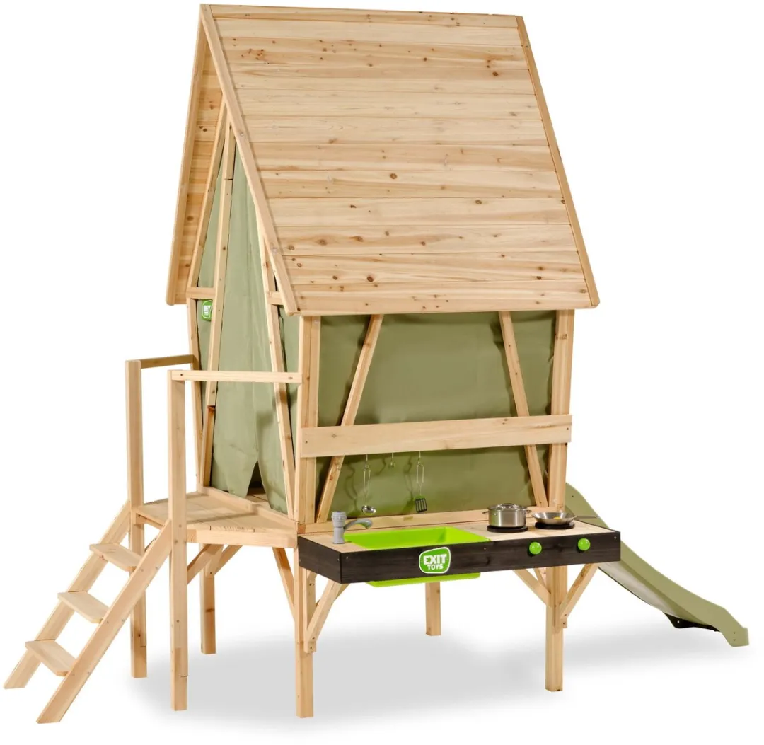 EXIT Toys Yuki 350 Speelhuis Speelkeuken Glijbaan Naturel
