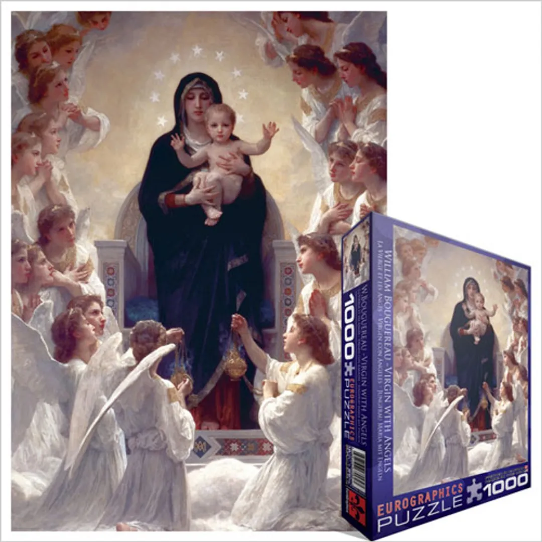 Eurographics Maagd met Engelen William Adolphe Bouguereau Legpuzzel 1000 Stuks