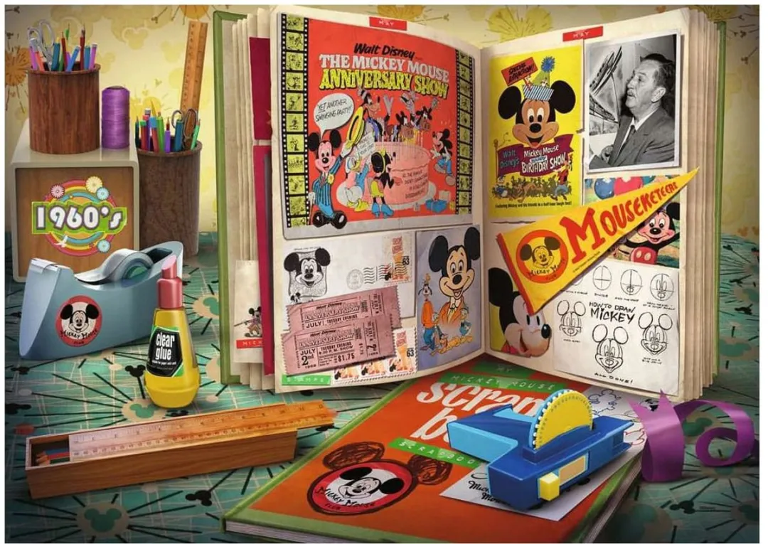 Ravensburger Mickey Mouse 1960 Puzzel 1000 Stuks - Meerkleurig - afbeelding 4 van 5