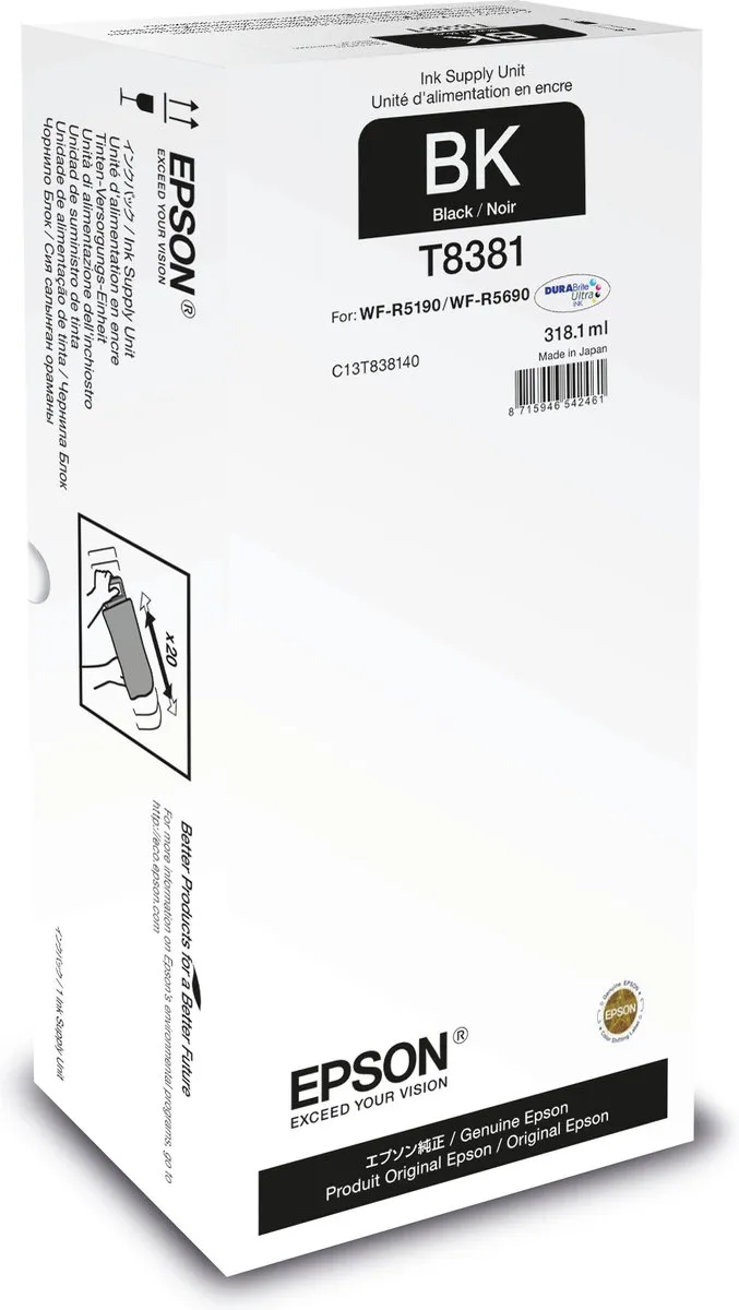 Epson T838140 C13T838140 Inktcartridge