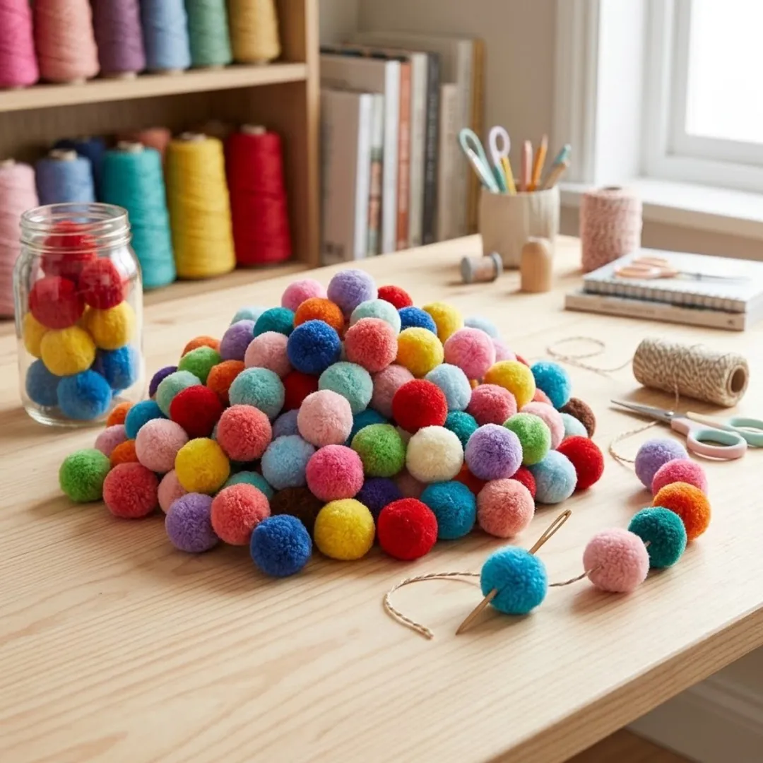 NUVEX Pom Poms Multicolor 200 Stuks
