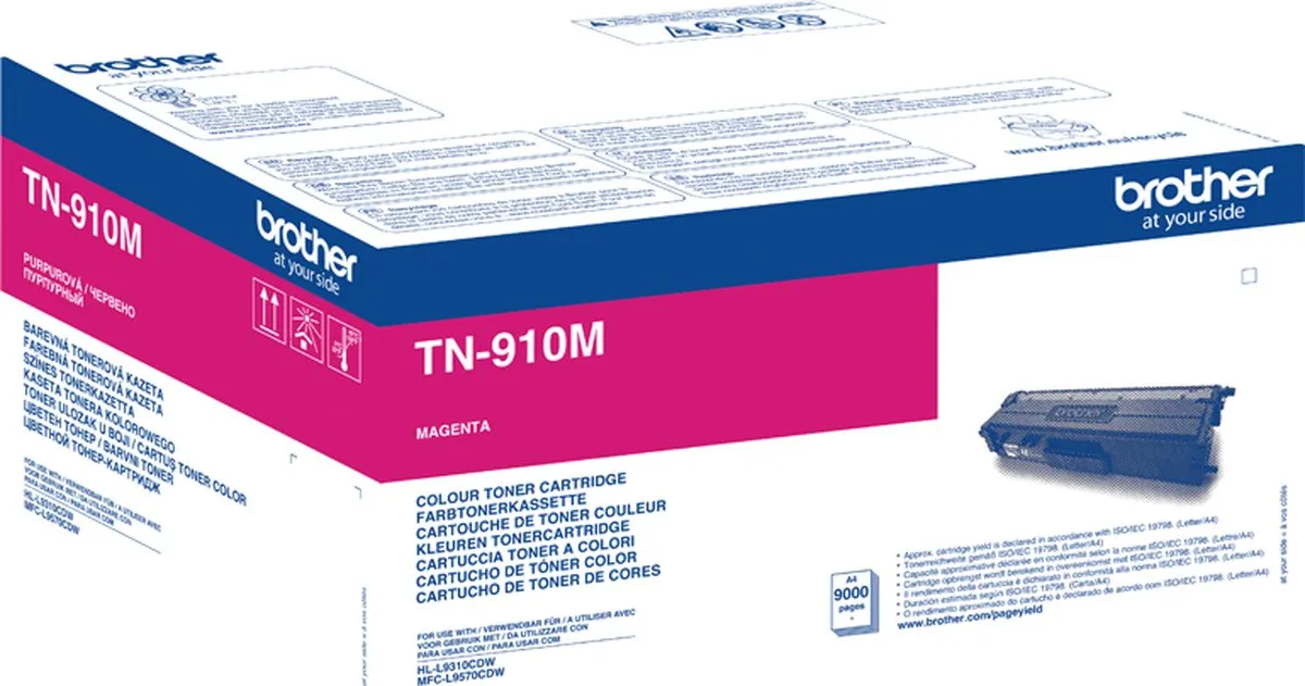 Brother TN-910M Toner - Magenta - 36.000 pagina's