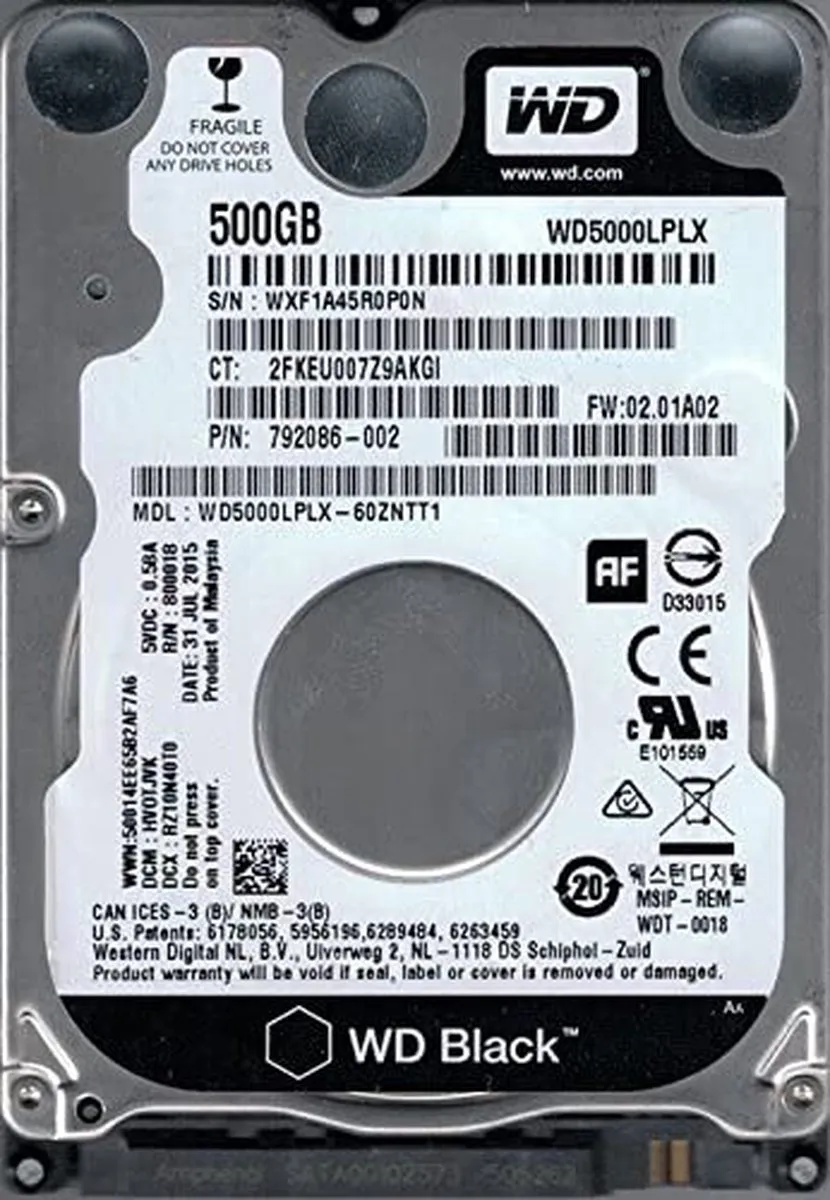 Western Digital WD5000LPLX Interne Harde Schijf 500GB