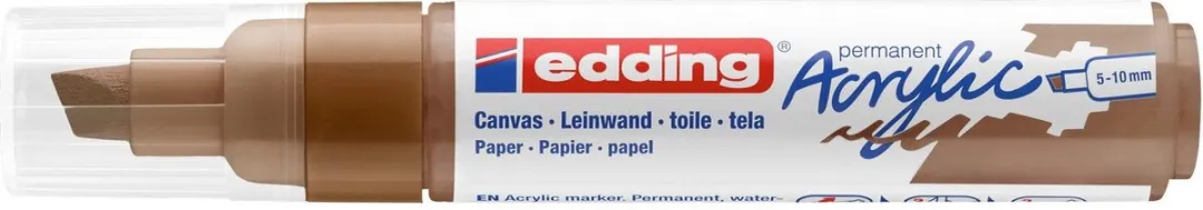 edding 5000 Acrylmarker - 919 Hazelnoot - afbeelding 2 van 3