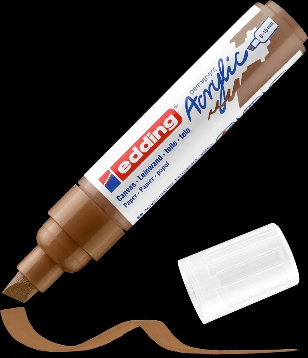edding 5000 Acrylmarker - 919 Hazelnoot - afbeelding 3 van 3