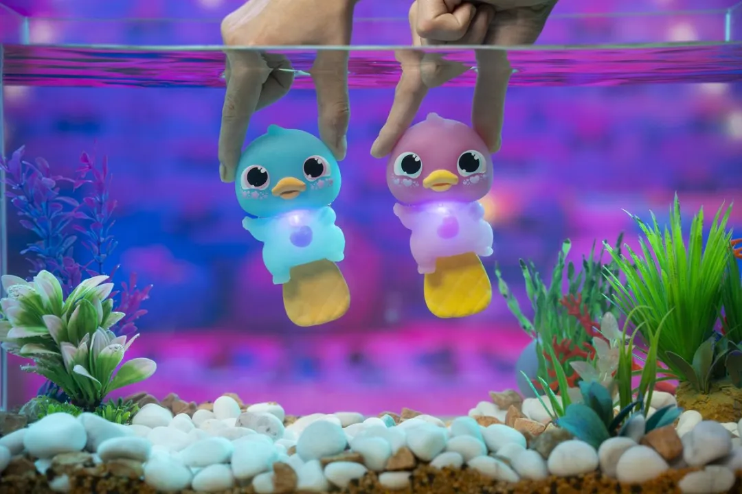 Goliath Let's Glo Puddles Vogelbekdier - Blauw - 3x Knoopcel