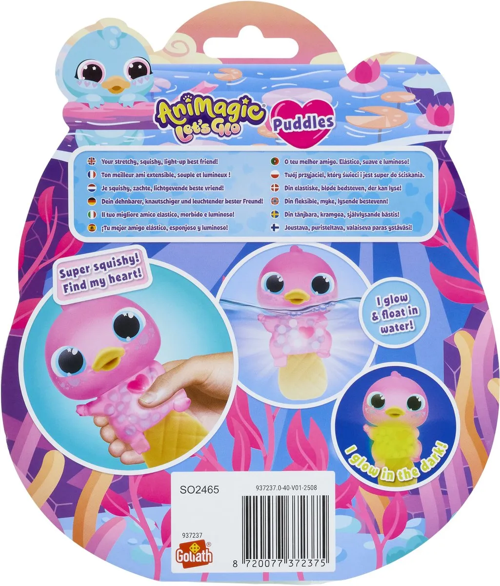 Goliath Let's Glo Puddles Vogelbekdier Speelgoedrobot - 3x Knoopcel - afbeelding 6 van 6