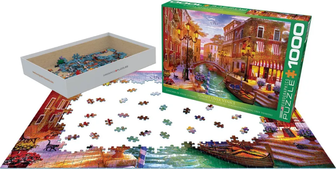 Eurographics Venetiaanse Romantiek Legpuzzel 1000 Stuks - 68x48cm - Meerkleurig