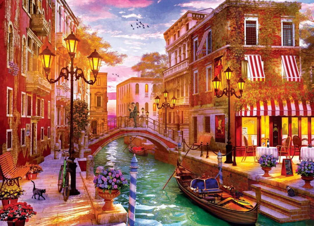 Eurographics Venetiaanse Romantiek Legpuzzel 1000 Stuks - 68x48cm - Meerkleurig