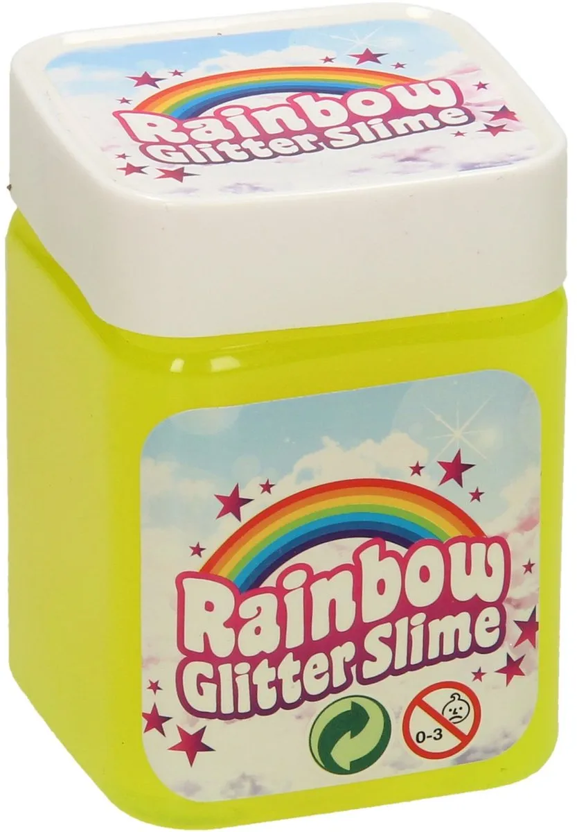 Johntoy Regenboog Glitter Slime - Assorti