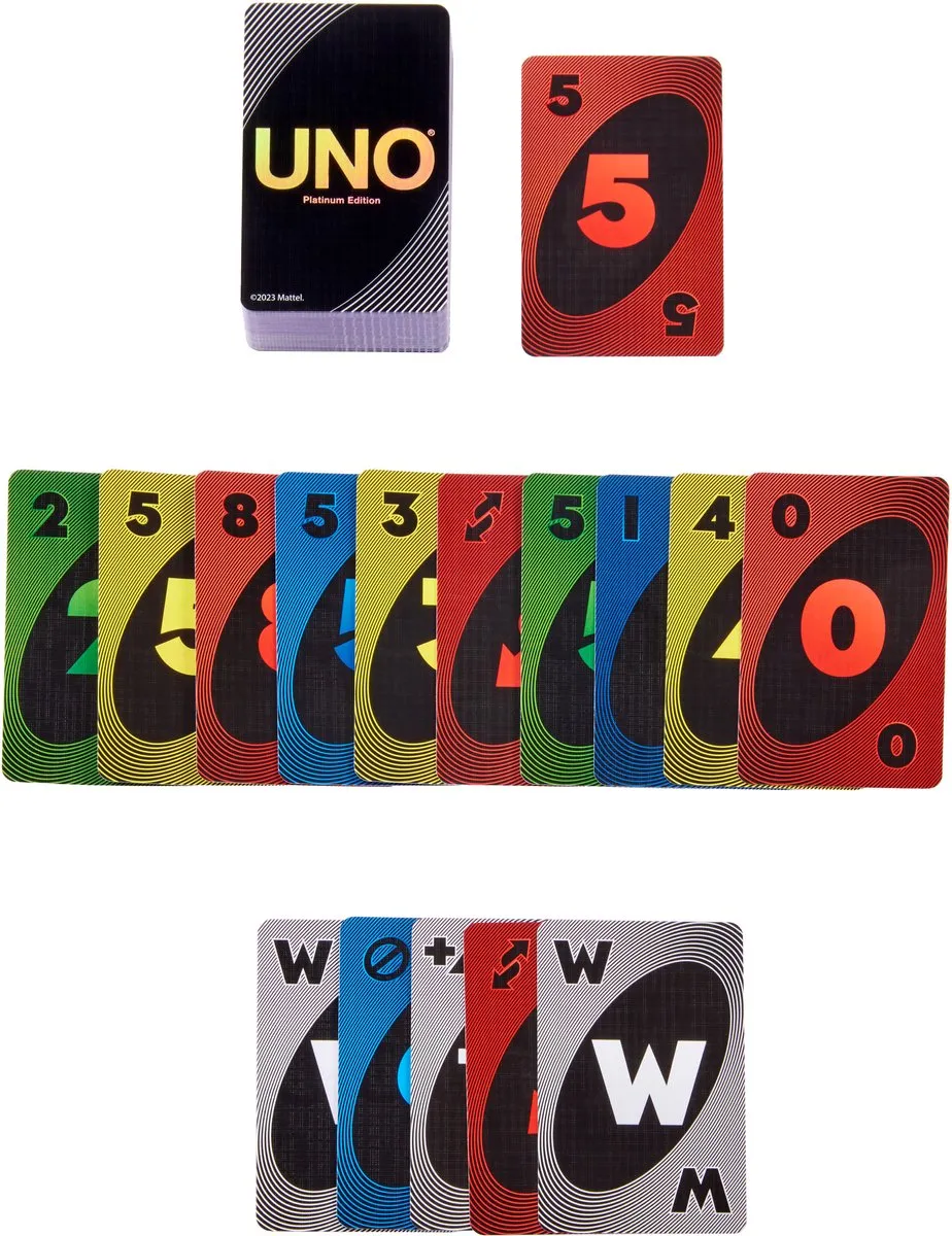 Mattel UNO Platina Editie HPY61 Kaartspel - 2-10 Spelers
