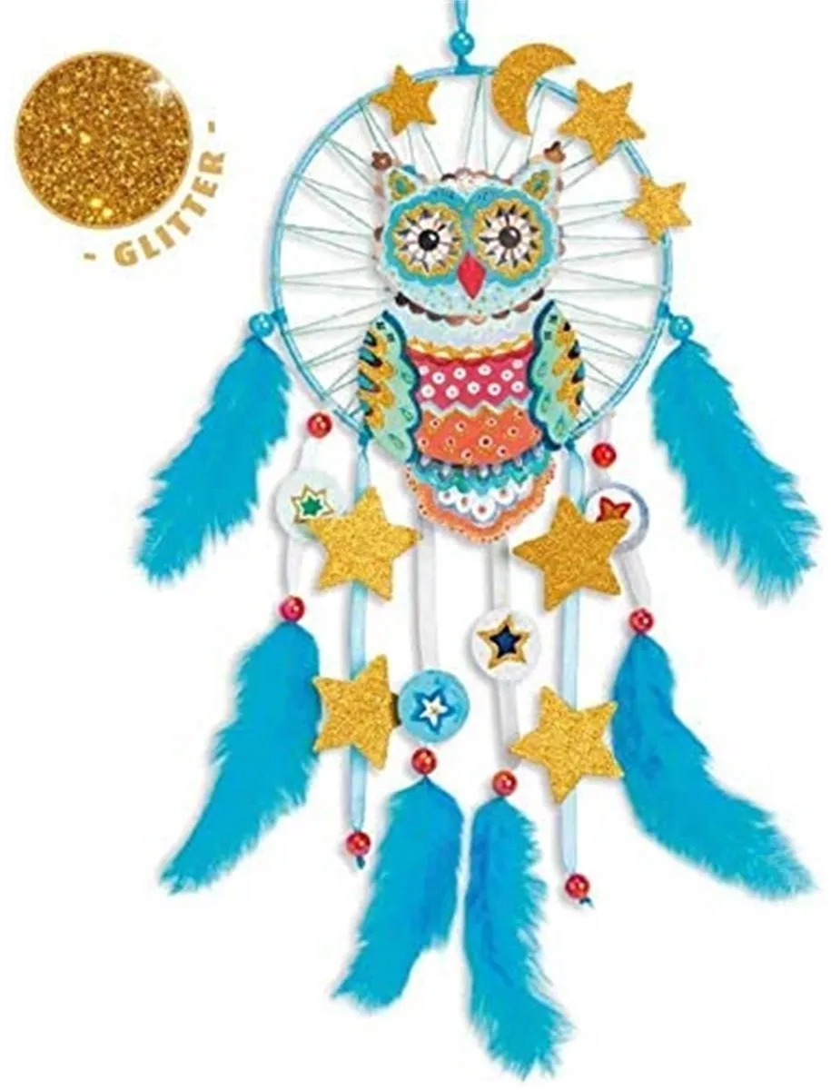 Djeco Knutselset Golden Owl - Blauw - afbeelding 3 van 6