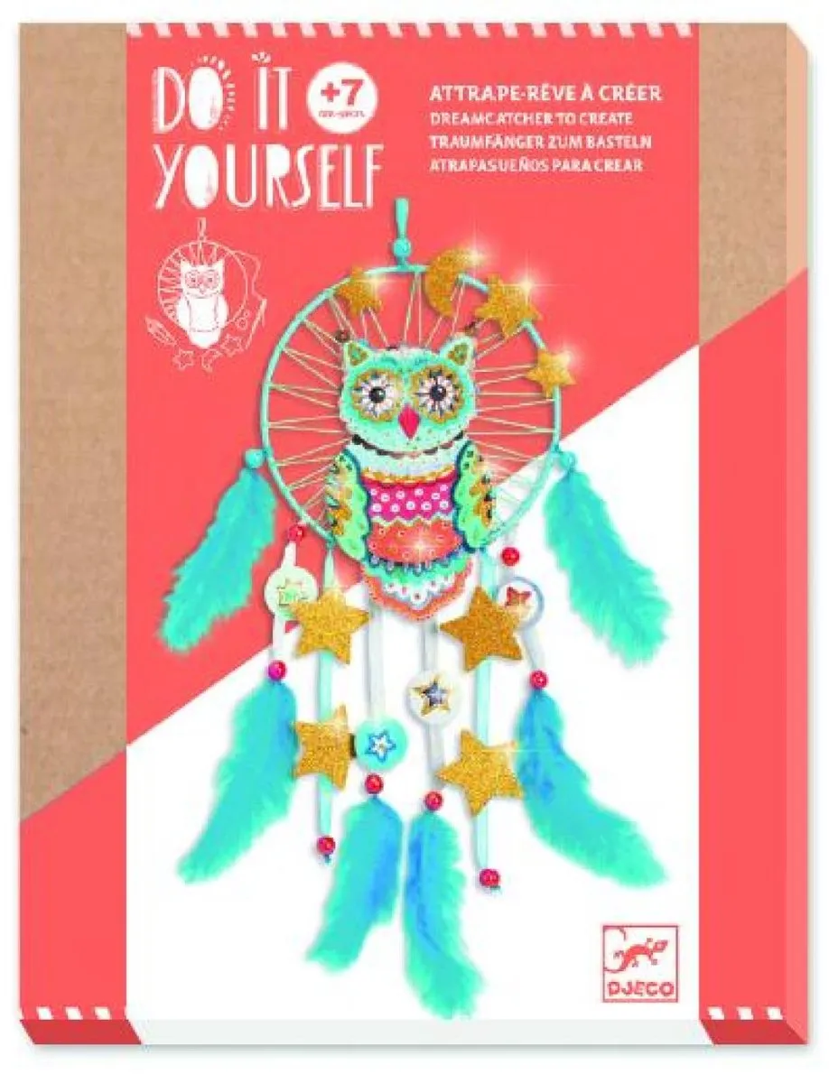 Djeco Knutselset Golden Owl - Blauw - afbeelding 2 van 6