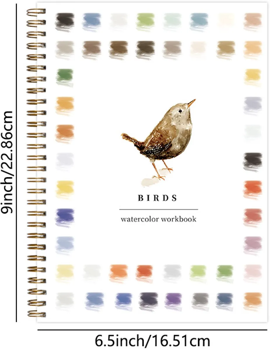ECTEATOY Beginners Aquarelset - 12 Verven + Penselen - Aquarelkleurboek 16 Pagina's - Wit - afbeelding 6 van 6