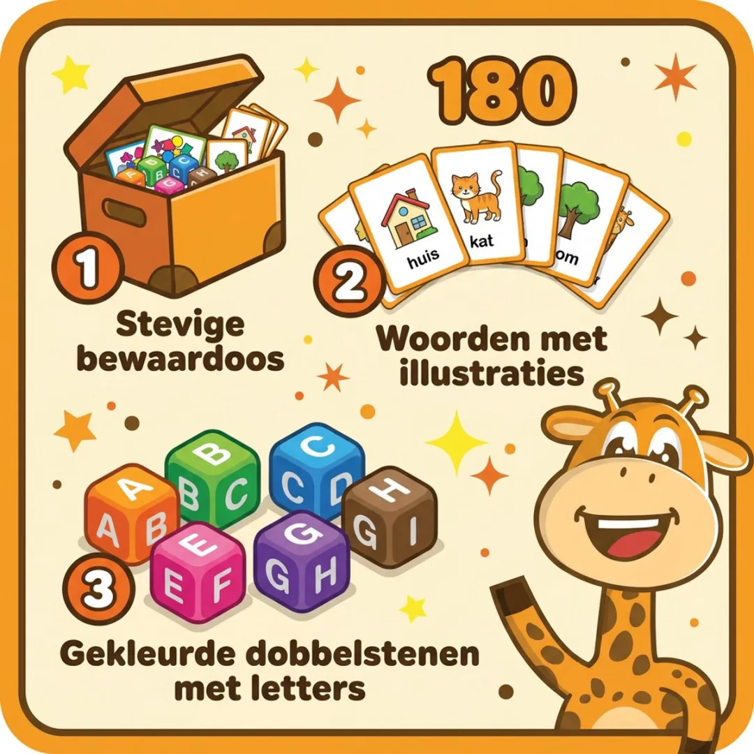 Dotastoys Woorden Spellen Spel 2.0 - Educatief Kaartspel - 180 Kaarten