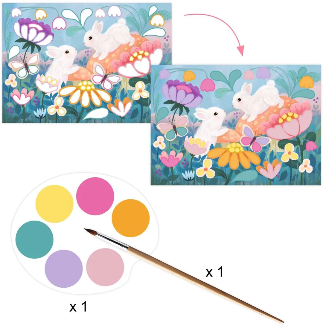 Djeco Fluffy Box Markers Creatieve Speelgoedset - Multicolor - afbeelding 2 van 3