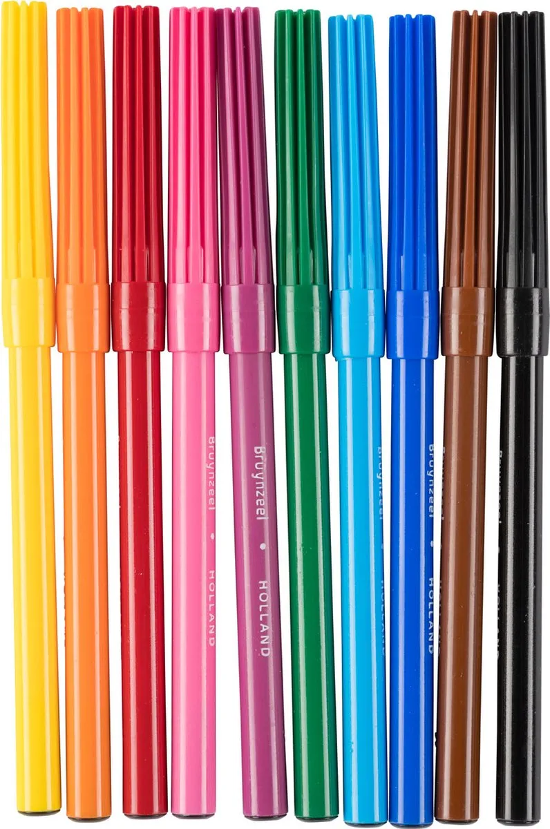 BRUYNZEEL Viltstiften Multicolor - 10 Stuks