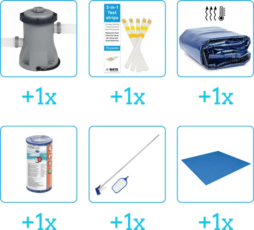 Bestway Fast Set Zwembad Accessoirepakket 6-delig - 1249 l/h