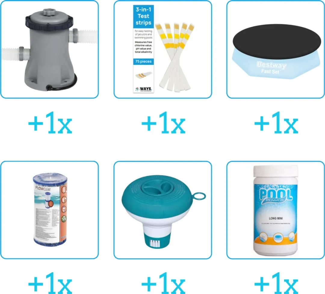 Bestway Fast Set Zwembad Accessoirepakket 6-delig - 1249 l/h