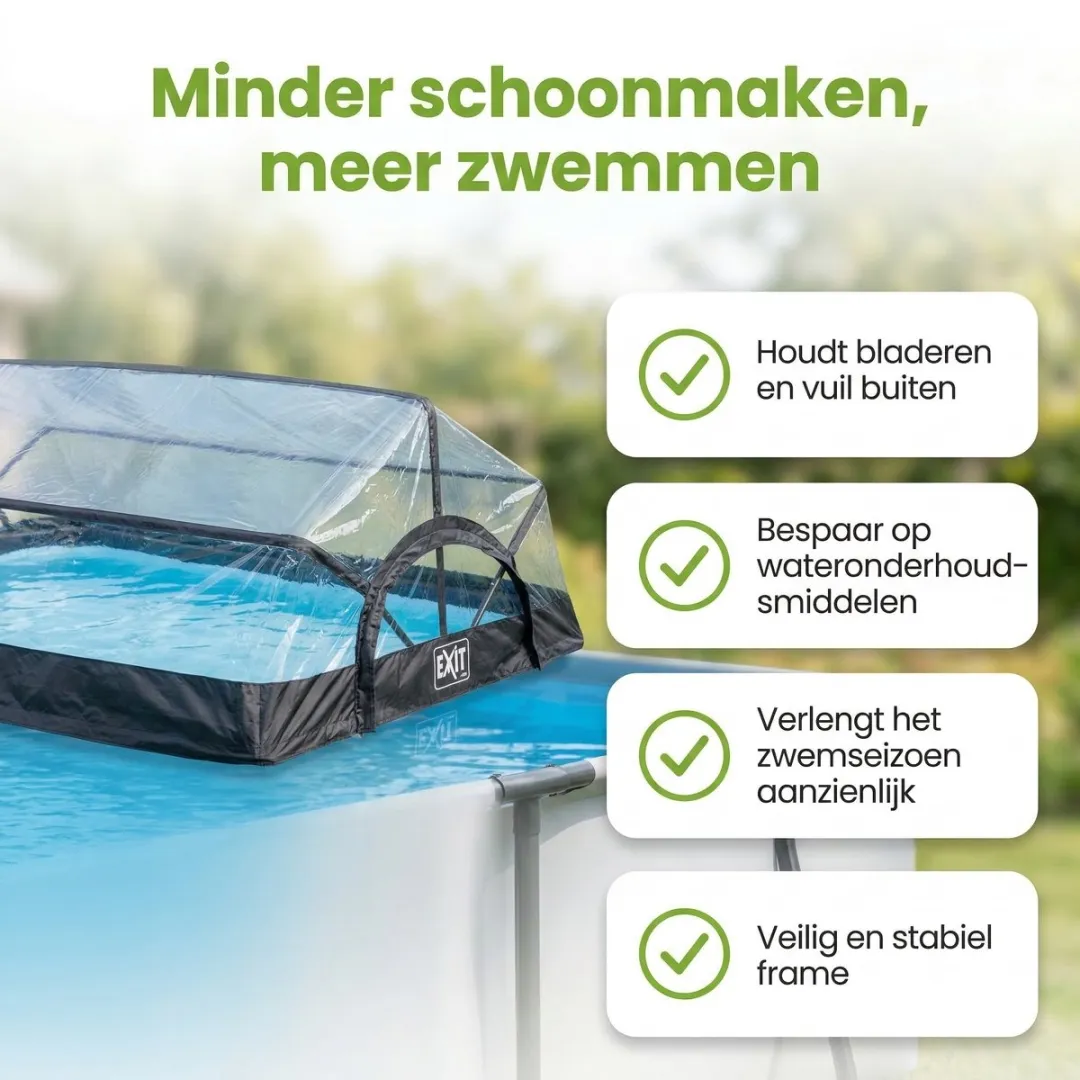 EXIT Toys Zwembadoverkapping 220x150cm - Zwart