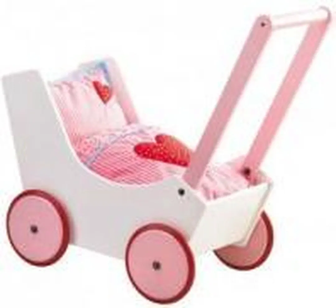 Haba Poppenwagen met Harten - Roze