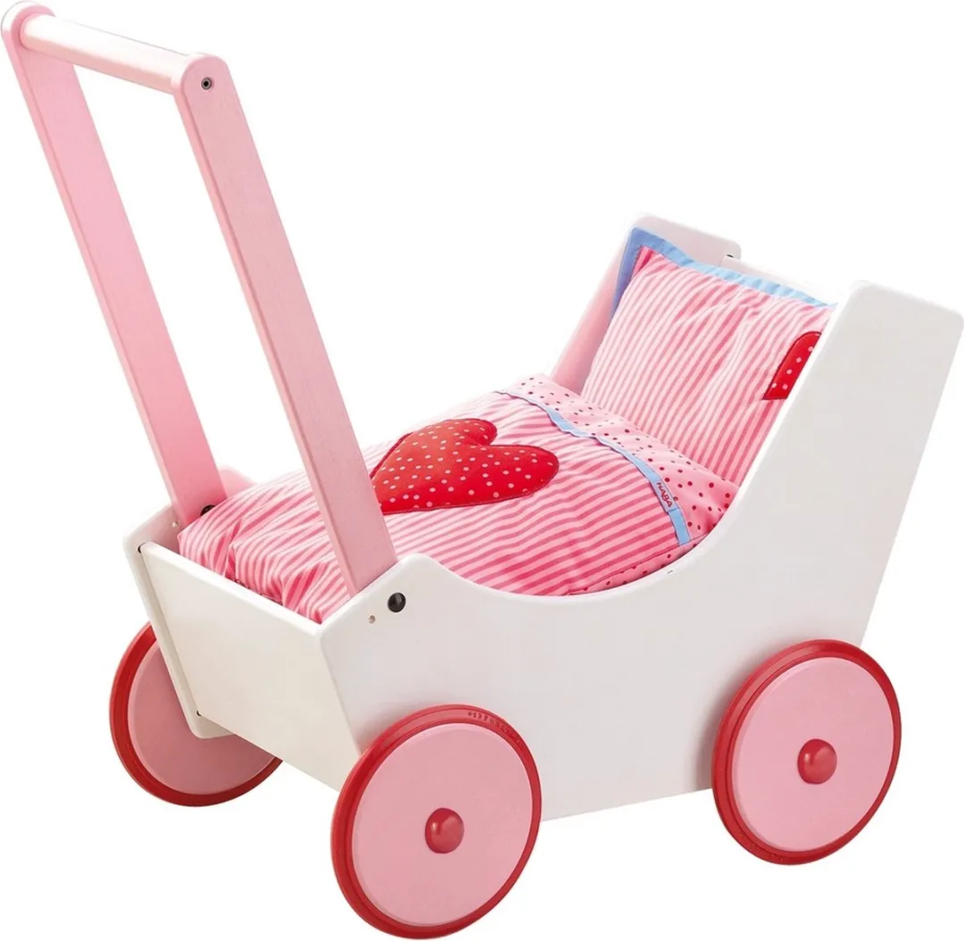 Haba Poppenwagen met Harten