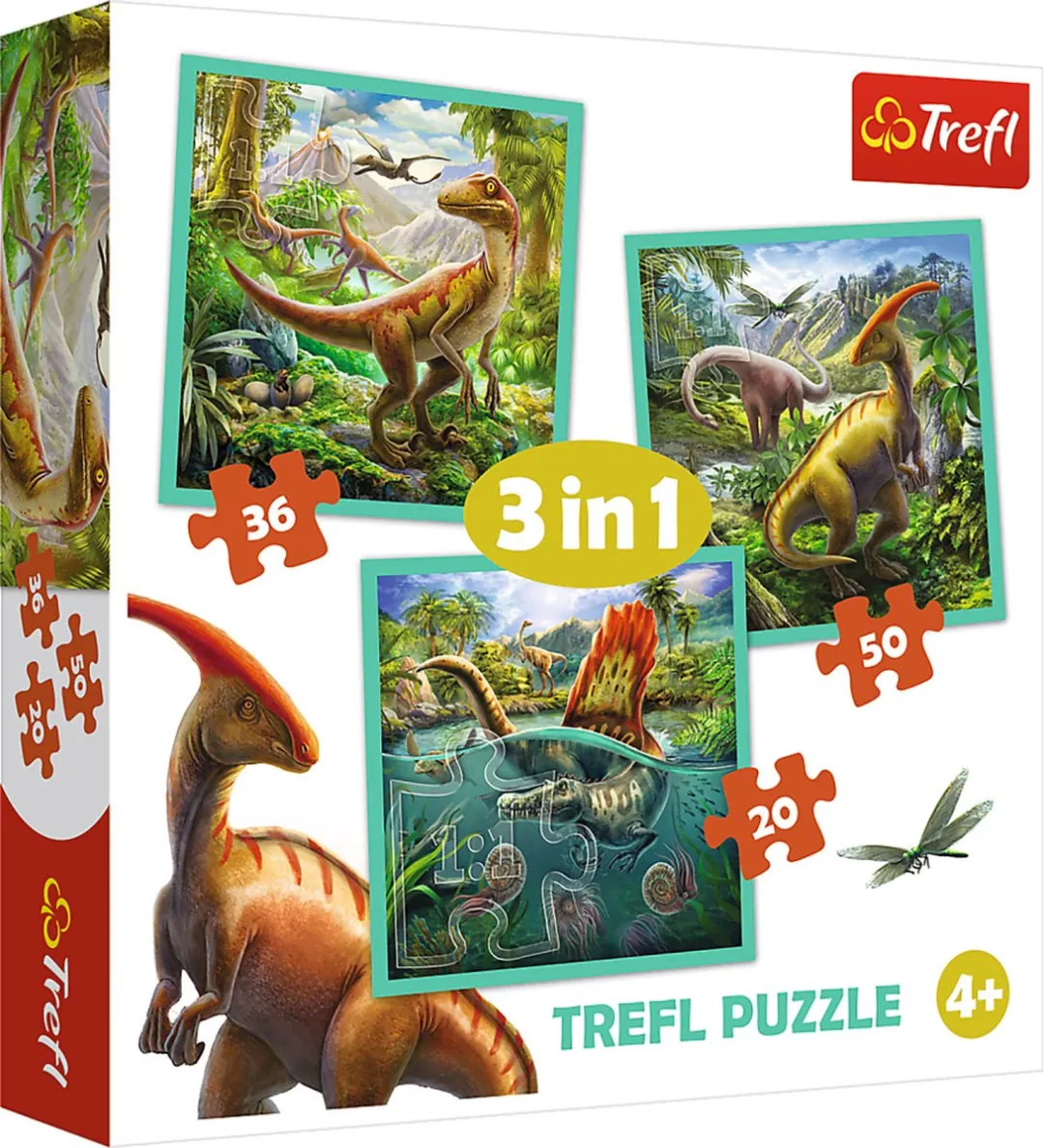 Trefl 3in1 Puzzel Dino's - 106 Stuks - Multi
