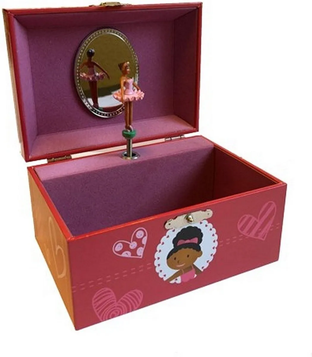 Simply for Kids Ballerina Juwelendoosje - Knalroze/Wit