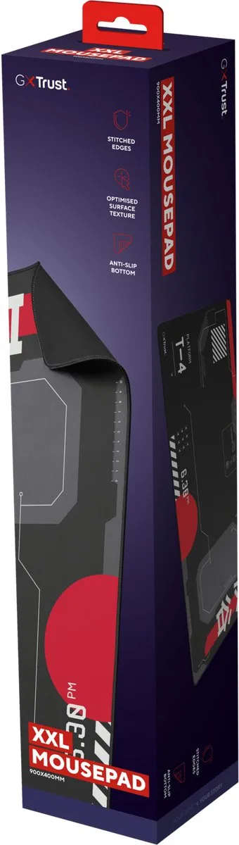 Trust GXT 759 XXL Gaming Muismat 90x40cm - Rood/Zwart - afbeelding 6 van 6