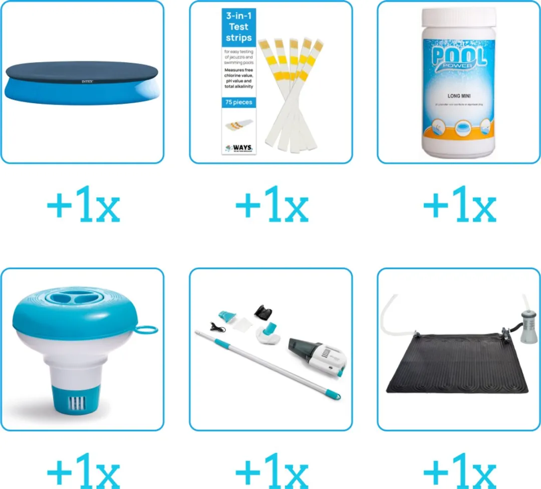 Intex Easy Set Accessoirepakket 28158GN - 6-delig - 1000ml - Blauw