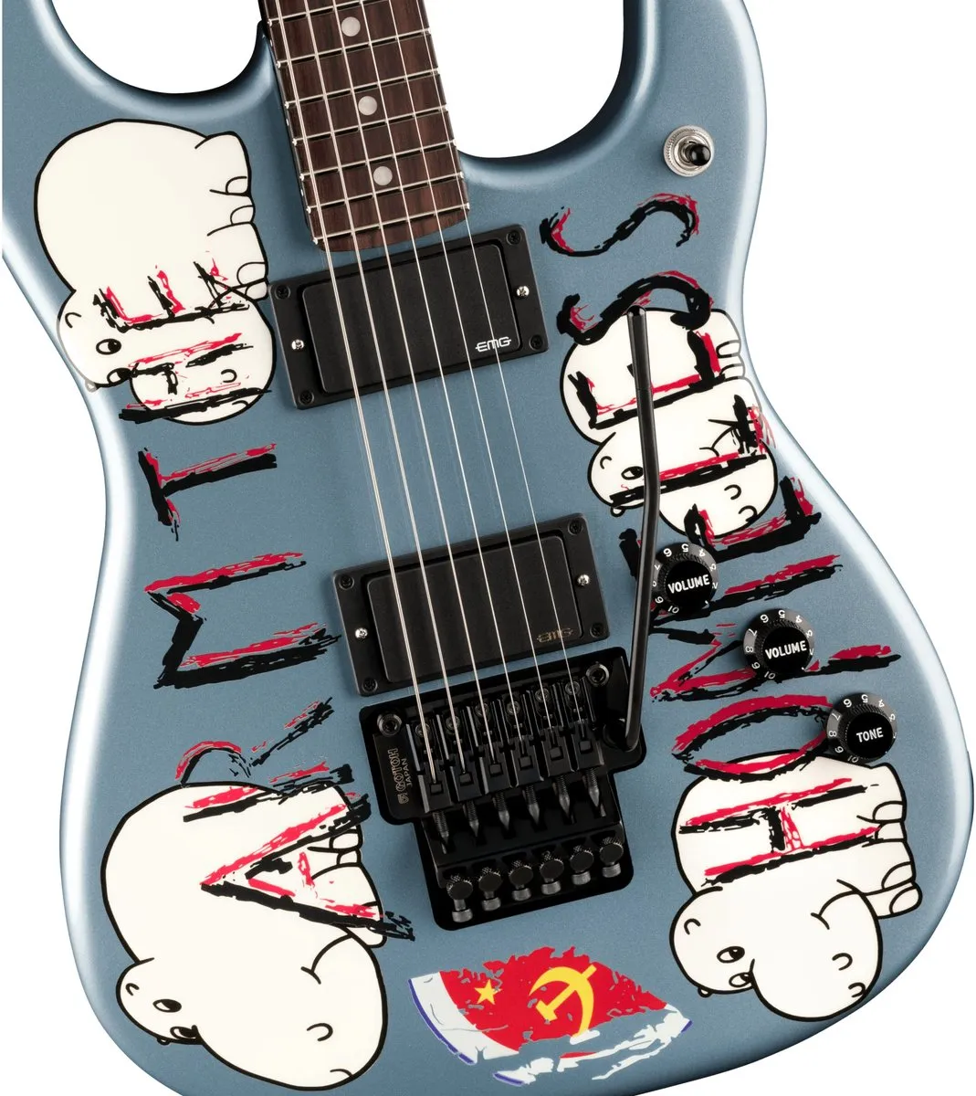 Fender Tom Morello "Arm the Homeless" ST-Style Elektrische Gitaar - Blue Ice Metallic