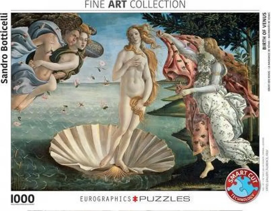 Eurographics De geboorte van Venus 1000 Stuks Fine Art Legpuzzel - Meerkleurig