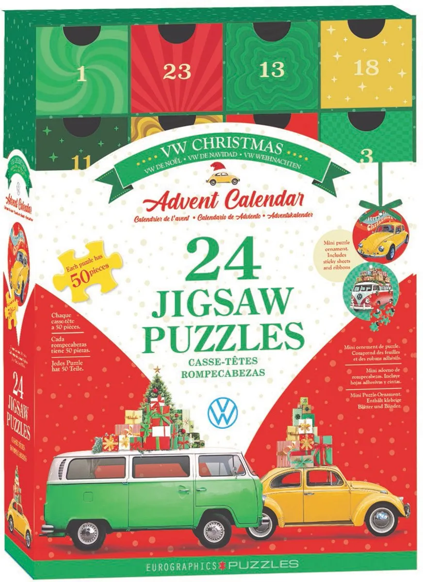 Eurographics Volkswagen Adventkalender Legpuzzel 24x50 Stuks