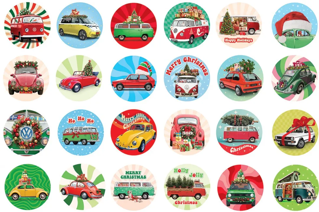 Eurographics Volkswagen Adventkalender Legpuzzel 24x50 Stuks - Meerkleurig