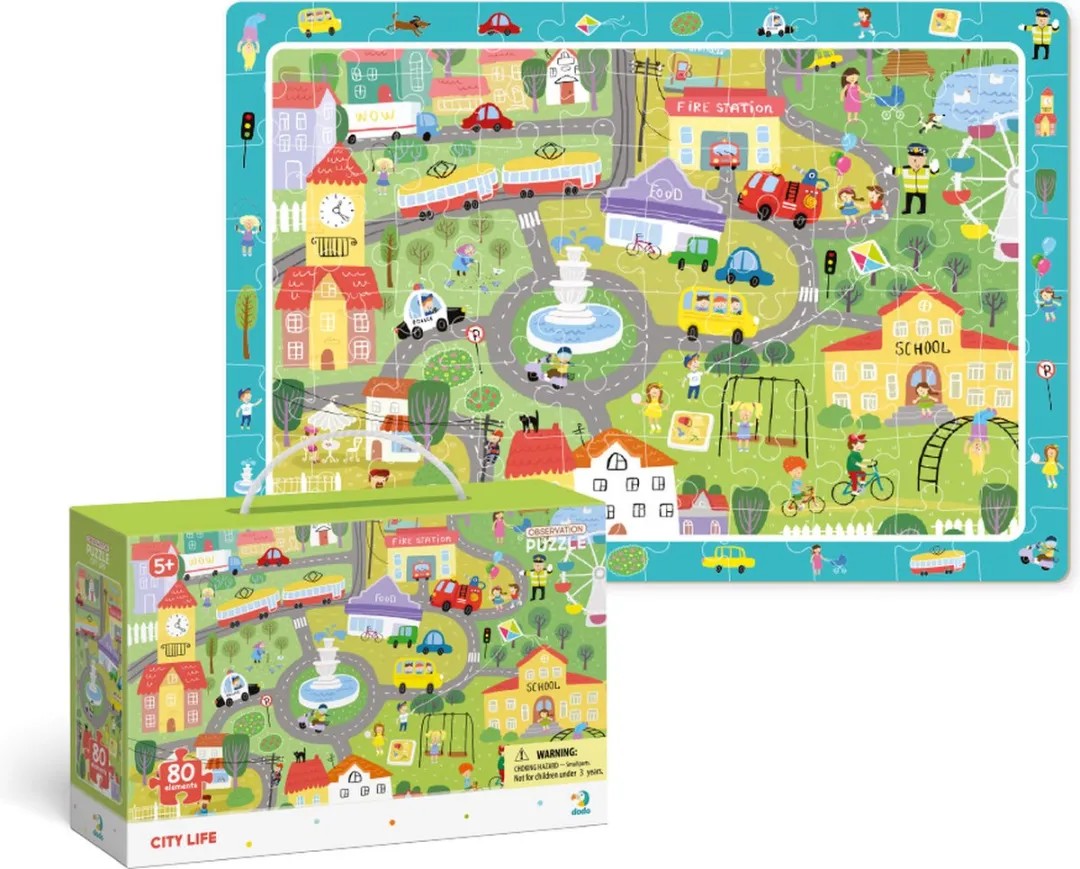 Dodo Toys Zoek Puzzel 5+ 300135 - 80 Stuks - City Life