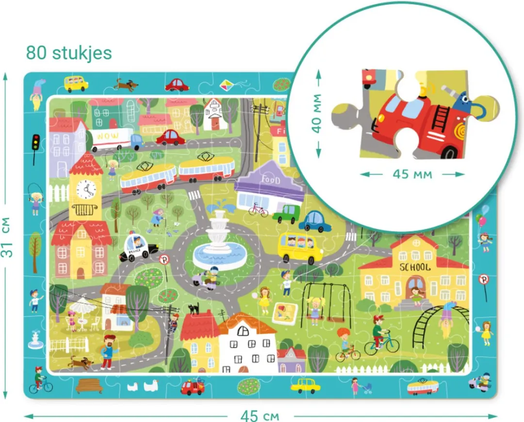 Dodo Toys Zoek Puzzel 5+ 300135 - 80 Stuks - City Life
