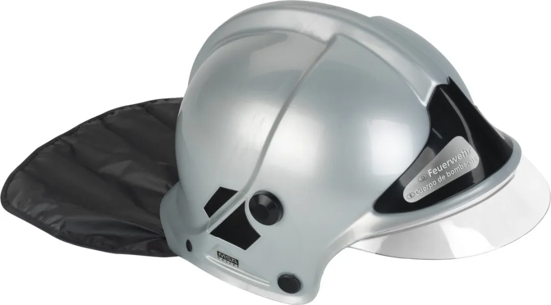 Klein Toys Brandweerhelm - Zilver/Zwart - Inclusief beweegbaar vizier - afbeelding 2 van 4
